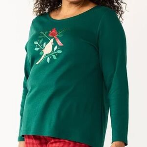 Croft & Barrow classic long sleeve Tee  Cardinals holiday shirt. Size large.